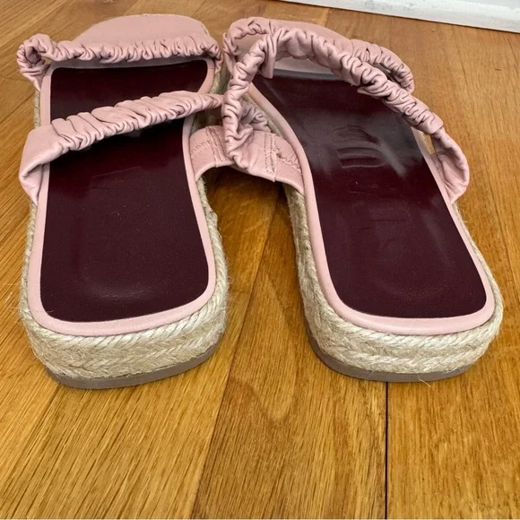 STAUD Maya Ruched Slide Espadrille Sandal in Pink Blush. EUC. 40 (9, 9.5, 10) - Picture 5 of 14